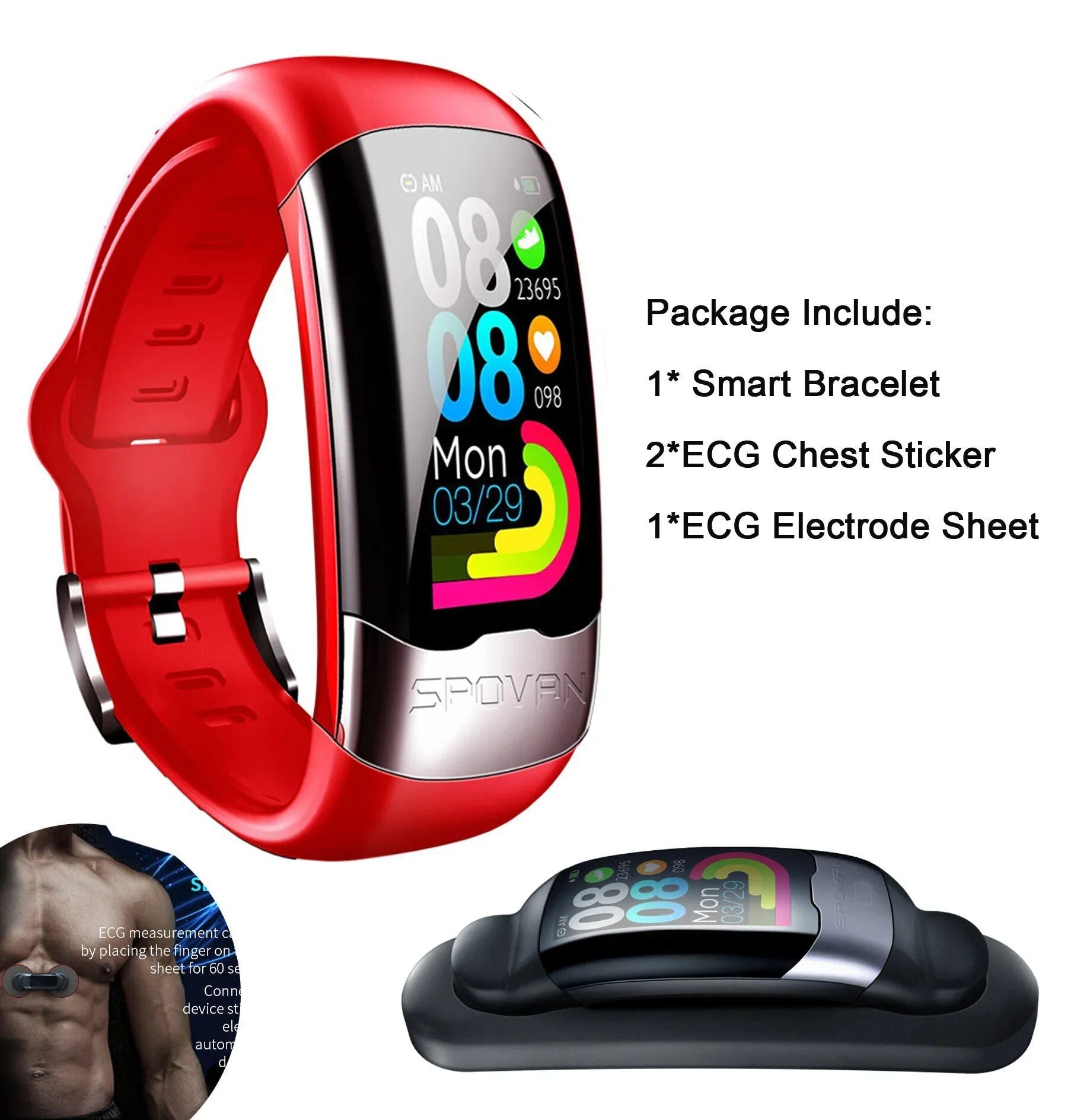 Advanced ECG PPG HRV Sport Smart Watch for Men & Women: Heart Rate, Blood Pressure & Activity Tracker for iOS & Android