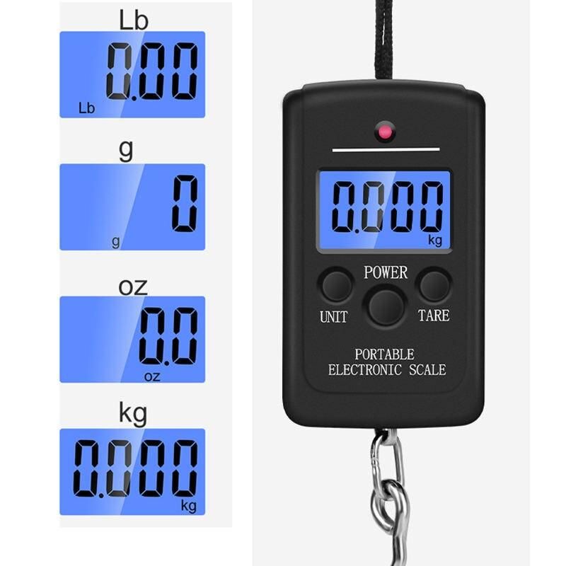 Compact Digital Hanging Scale - 40kg Capacity, Backlit, Multi-Purpose