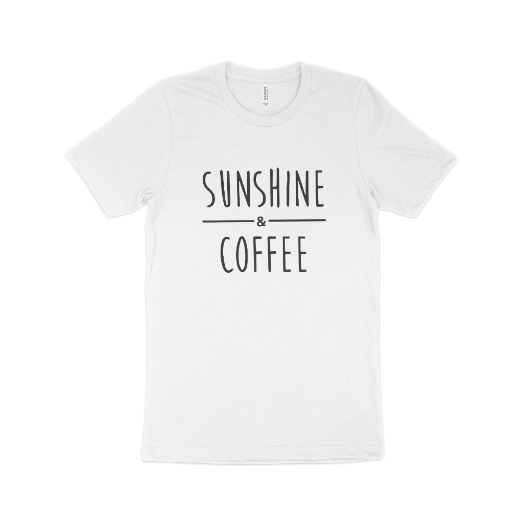 Sunshine and Coffee Unisex Jersey T-Shirt Made in USA