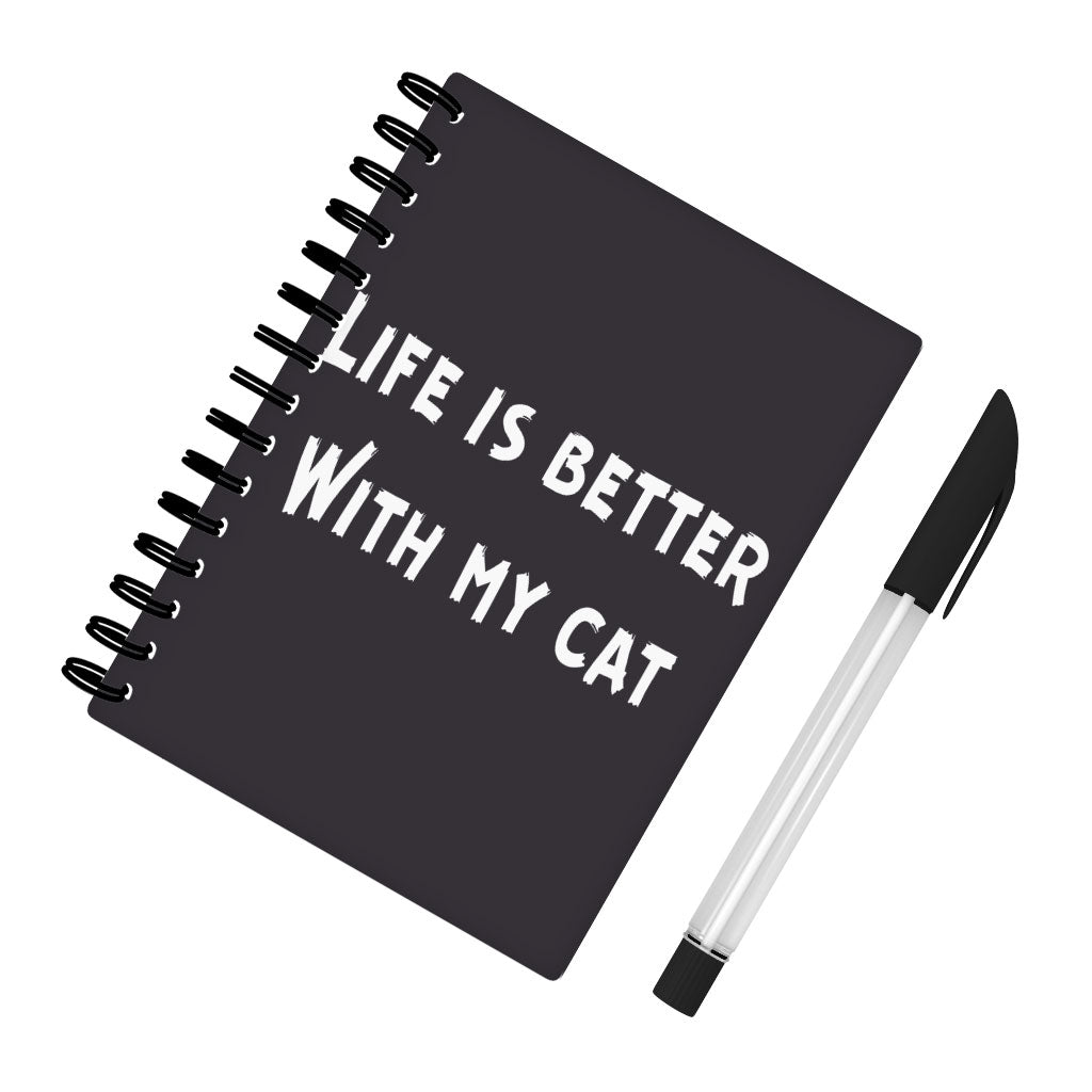 Cat Lover Spiral Notebook - Cat Themed Notebook - Cool Notebook