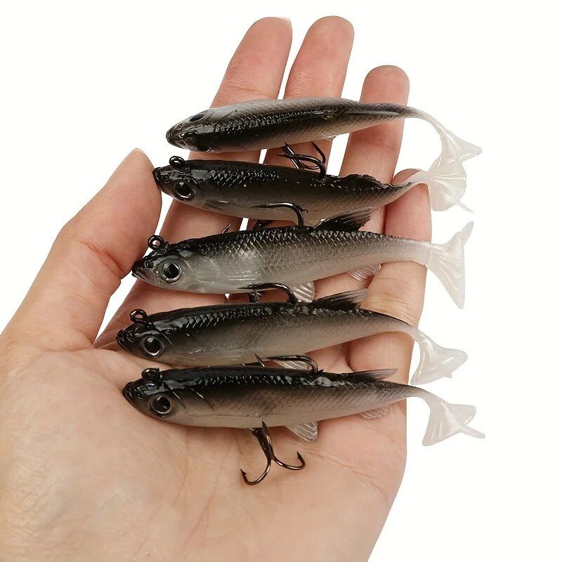 5-Piece Swimbait Silicone Soft Bait Set