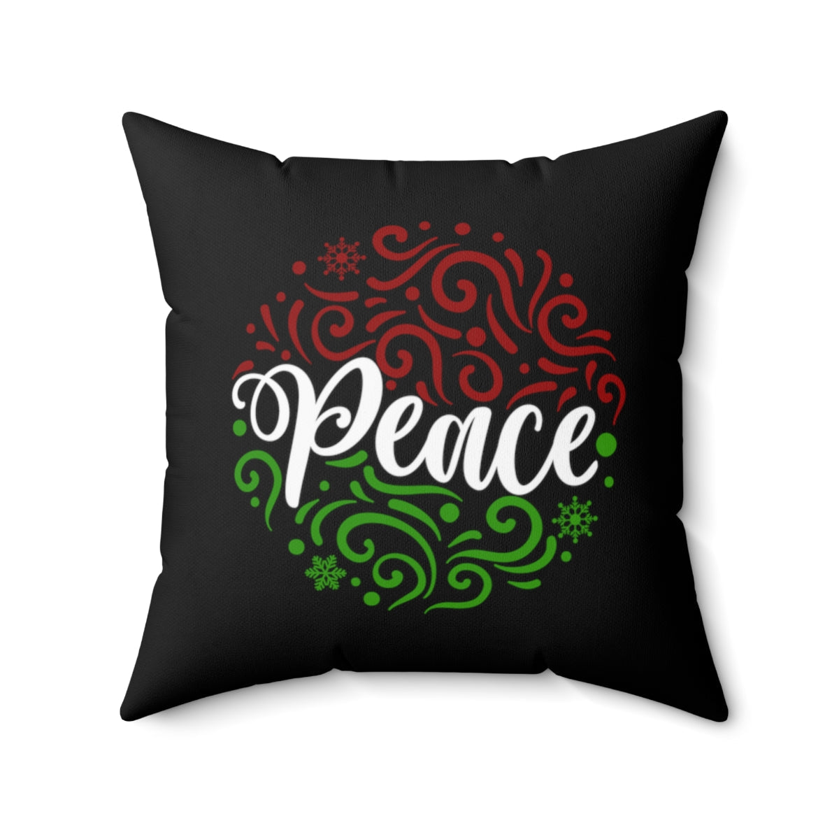 Uniquely You Throw Pillow Cover, Peace Christmas Holiday Print 2-Sided