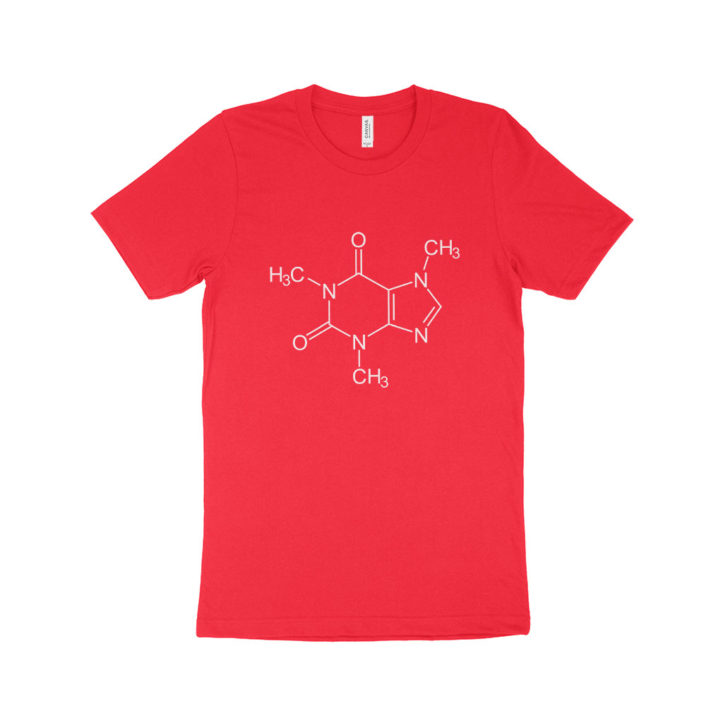 Caffeine Molecule Unisex Jersey T-Shirt Made in USA