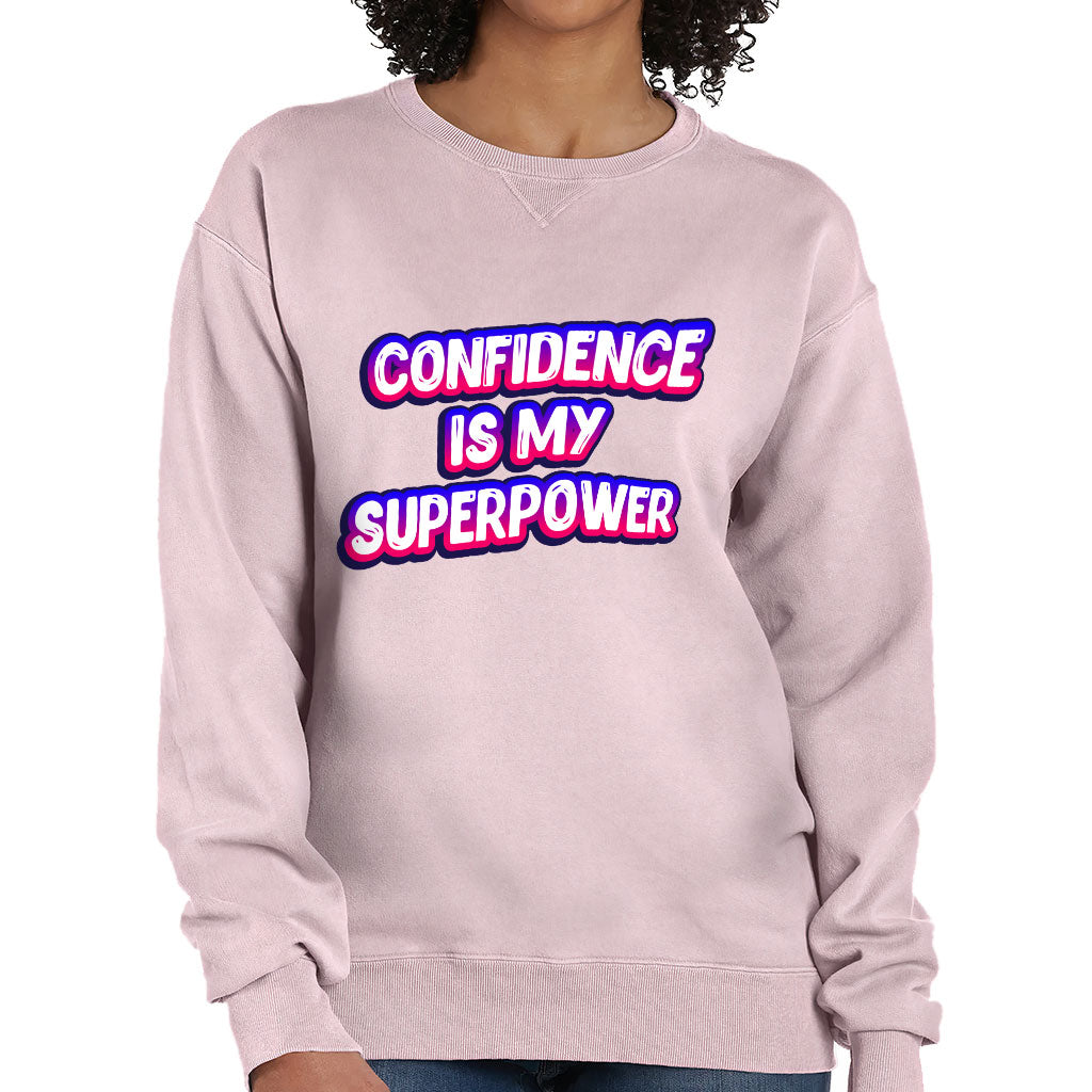 Confidence Crewneck Sweatshirt - Best Design Women's Sweatshirt - Cool Print Sweatshirt