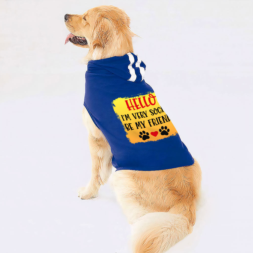 Friend Dog Shirt with Hoodie - Colorful Dog Hoodie - Printed Dog Clothing