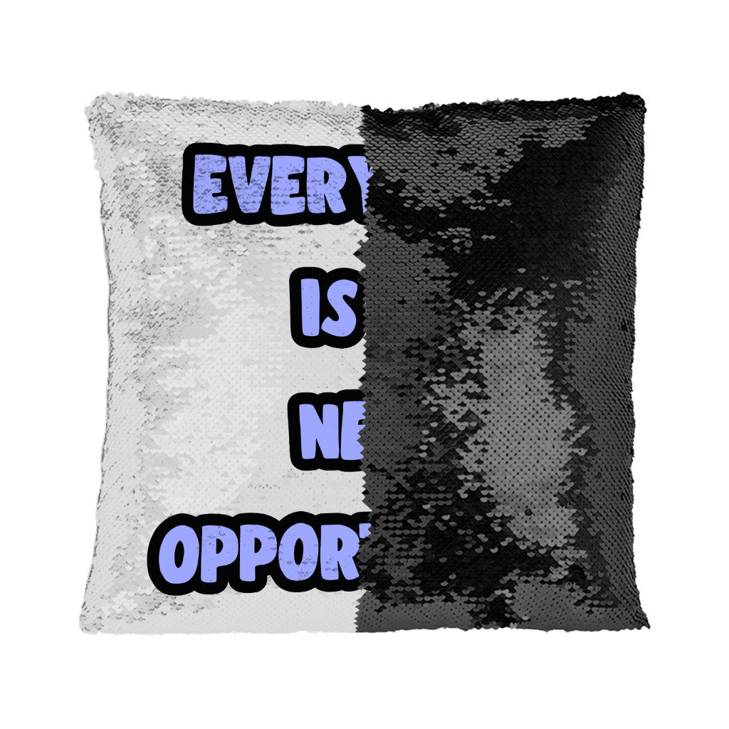 Motivational Quote Sequin Pillow Case - Cute Pillow Case - Printed Pillowcase