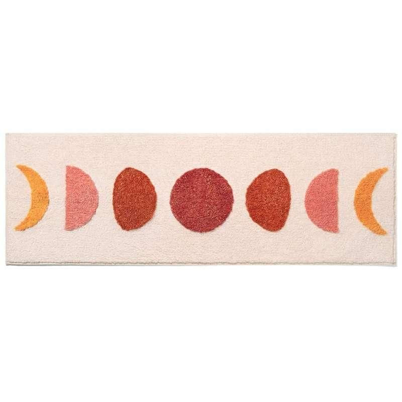 Cloud-Soft Moon Patterned Anti-Skid Bedside Carpet