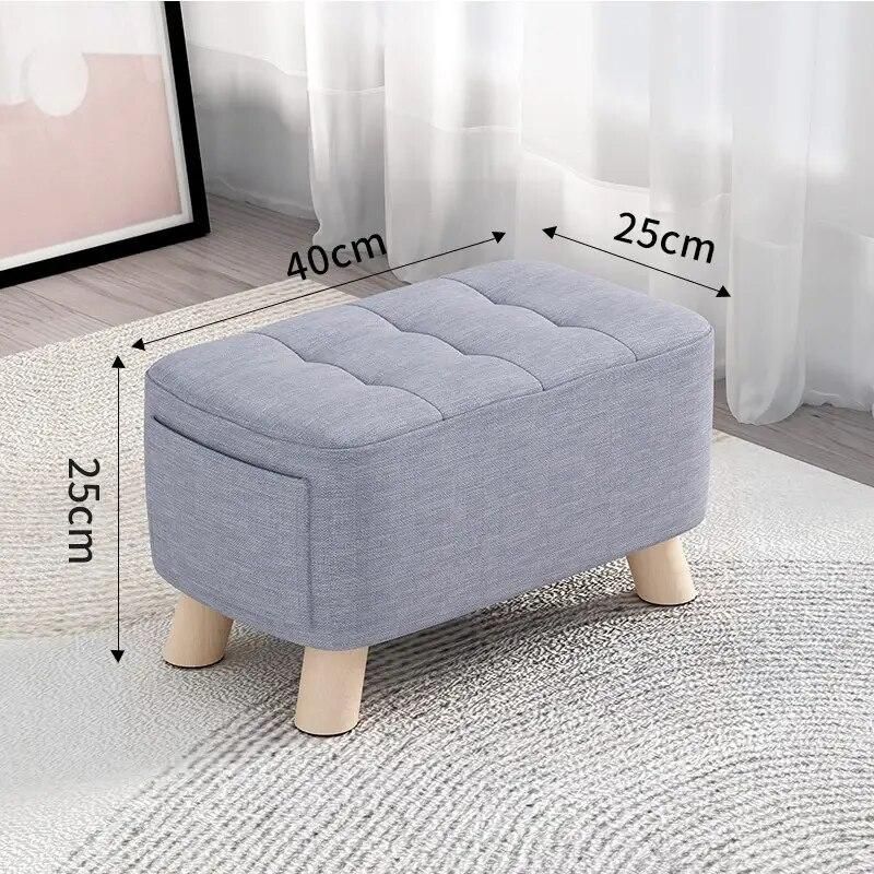 Modern Minimalist Wooden Ottoman & Stool