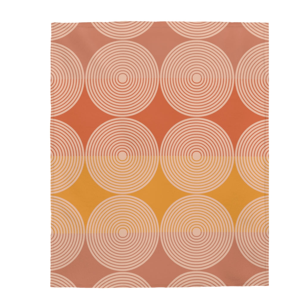 Abstract Circles Plush Blanket Throw