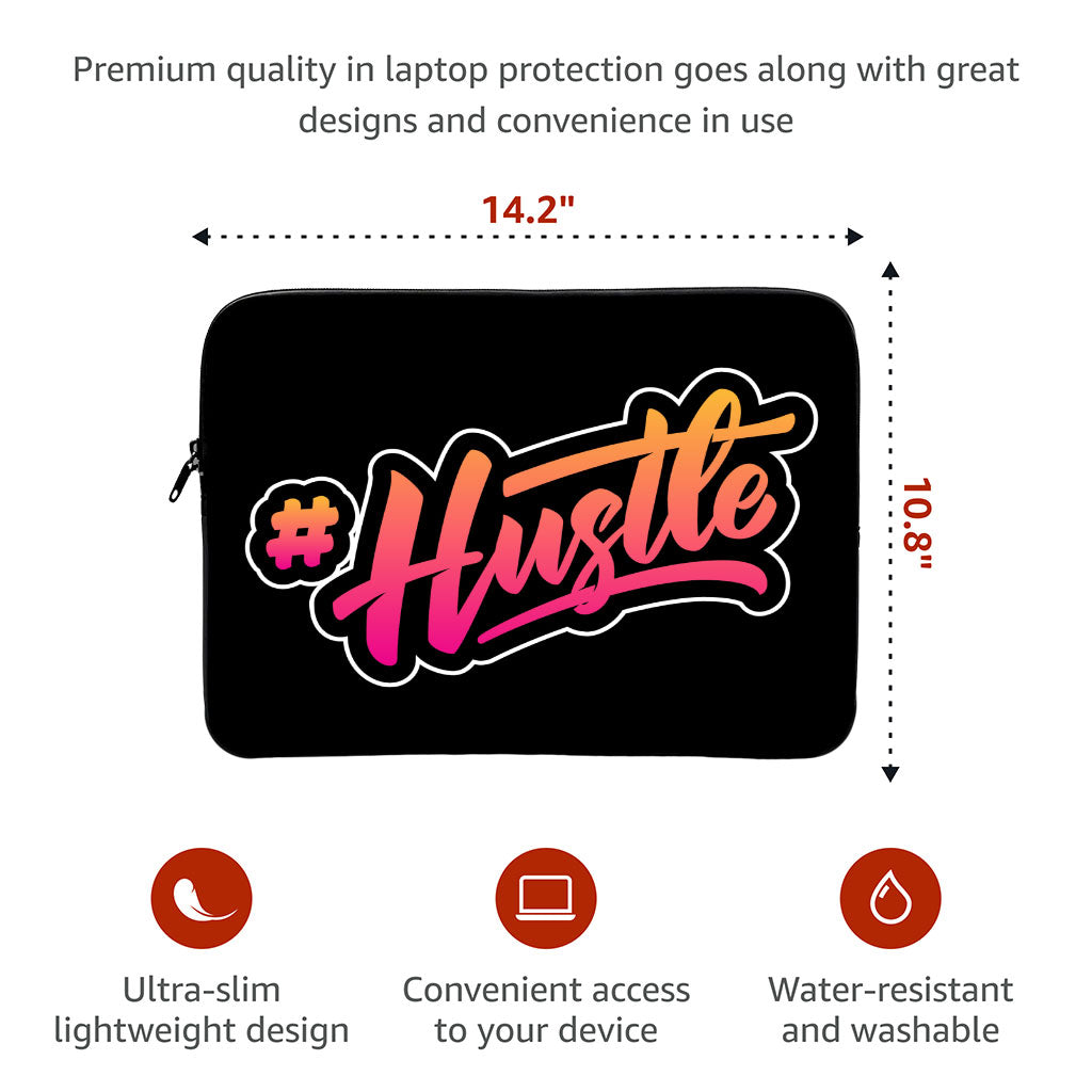 Hustle MacBook Air 14" Sleeve - Hashtag Laptop Sleeve - Cool Printed MacBook Sleeve