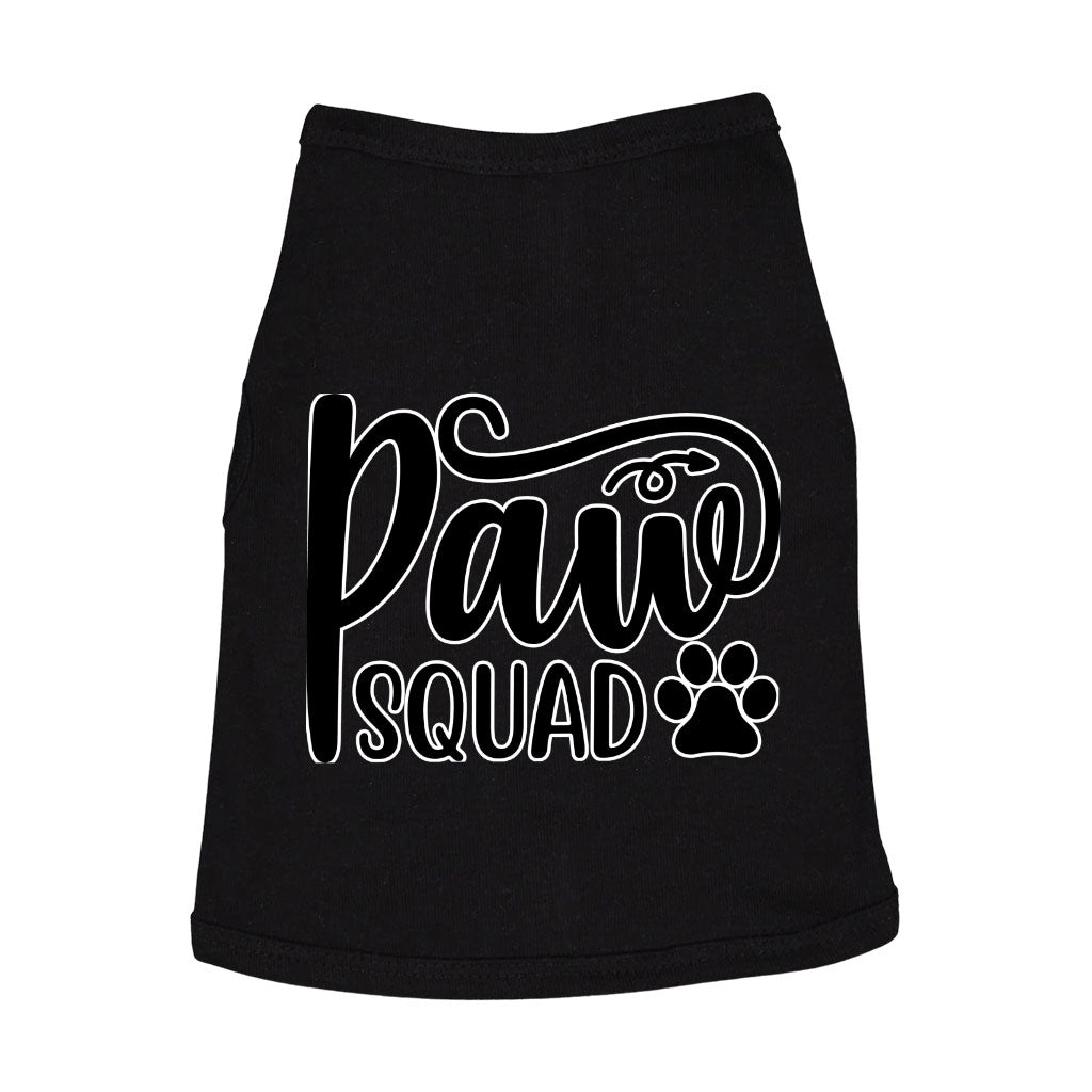 Paw Squad Dog Sleeveless Shirt - Graphic Dog Shirt - Unique Dog Clothing