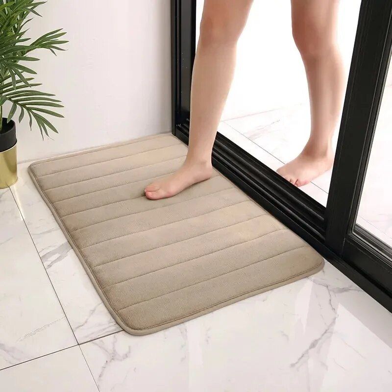 Ultra-Soft Memory Foam Bath Mat: Non-Slip, Super Absorbent Bathroom Rug