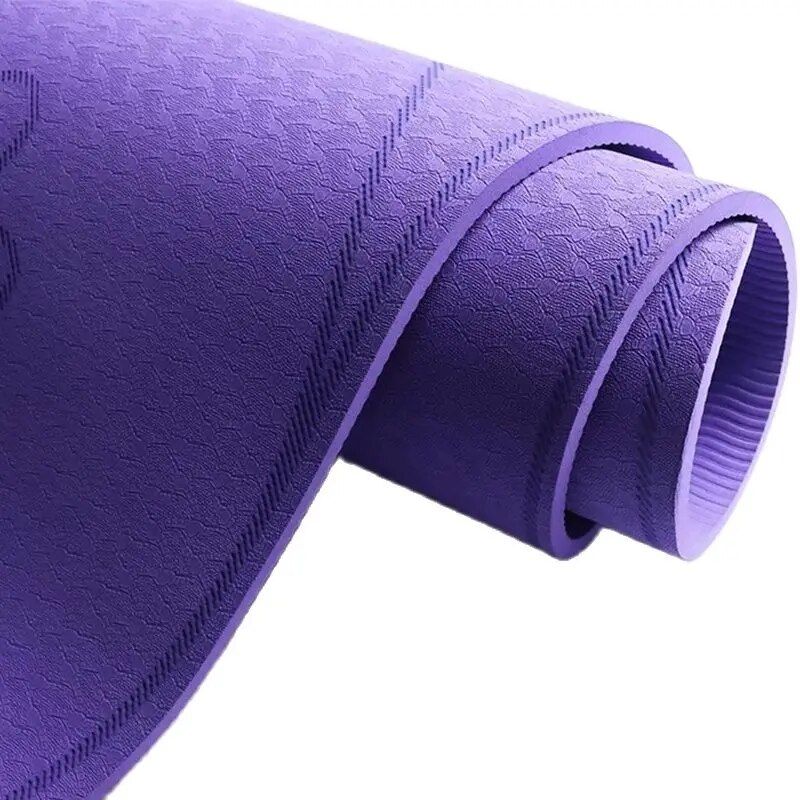 Eco-Friendly Dual-Pattern Anti-Skid Yoga and Skipping Mat - 6mm Thick