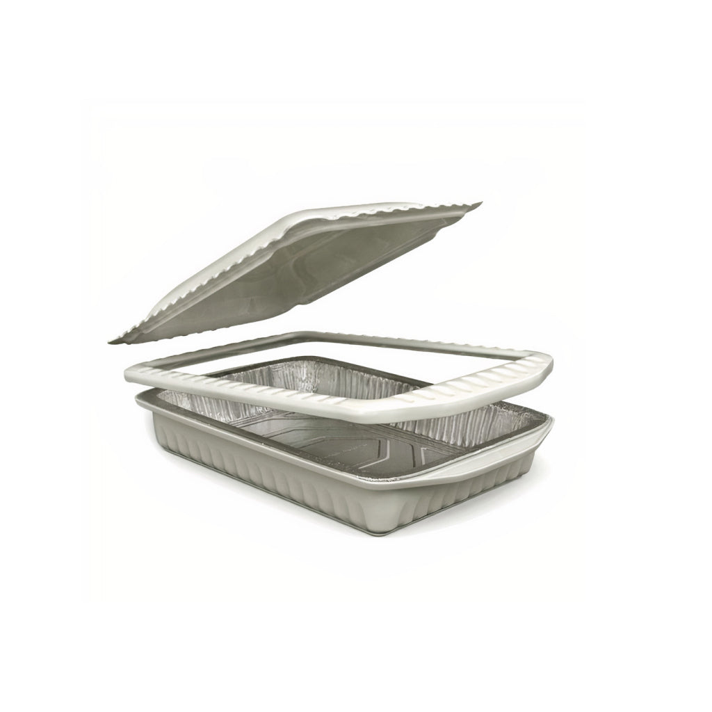 White Serving Carrier For Foil Pans