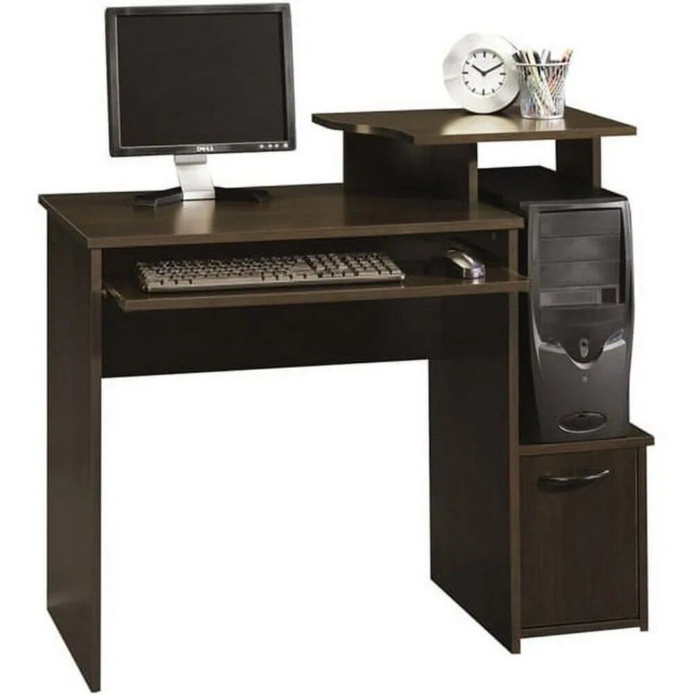 Cinnamon Cherry Finish Computer Desk with Storage