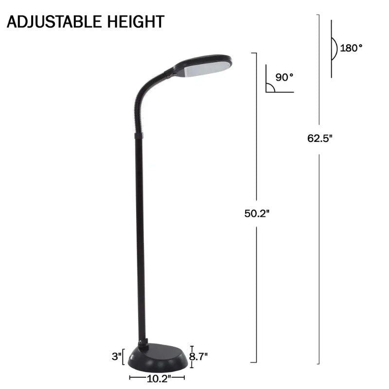 Adjustable LED Floor Lamp - Contemporary Design for Living Room, Bedroom, and Office