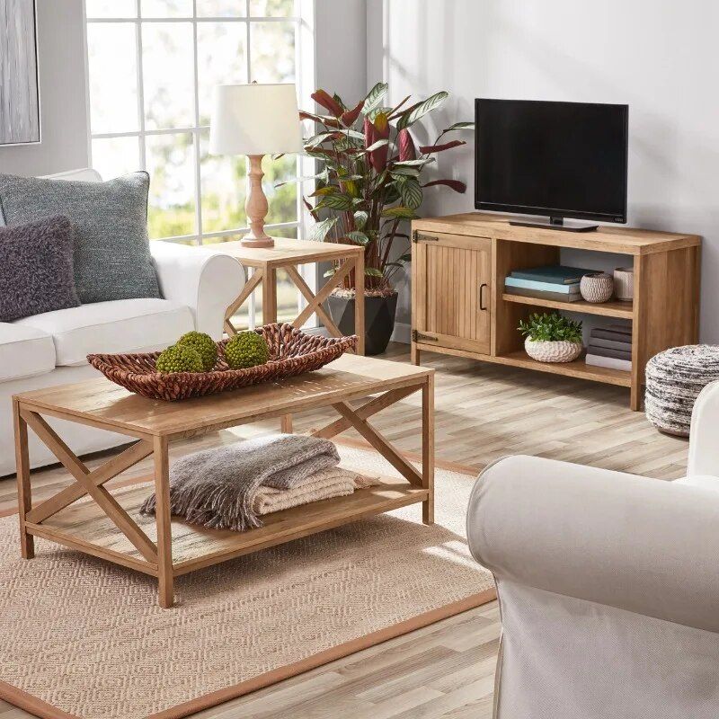 Rustic Gray Farmhouse TV Stand