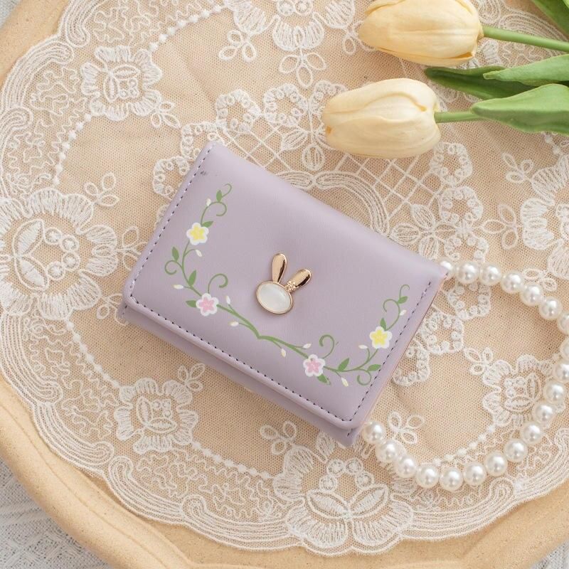 Charming Rabbit Three-Fold Multi-Card Wallet