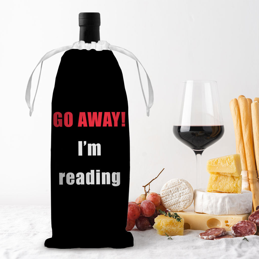 Book Lover Wine Tote Bag - Quote Prints Wine Tote Bag - Cool Graphic Wine Tote Bag