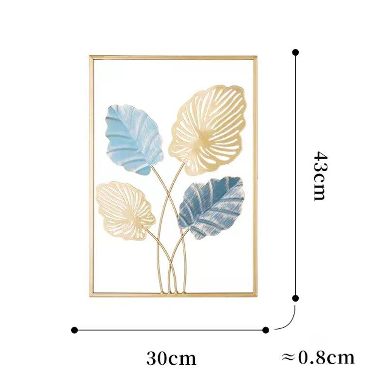 Modern Nordic Ginkgo Leaf Metal Wall Art