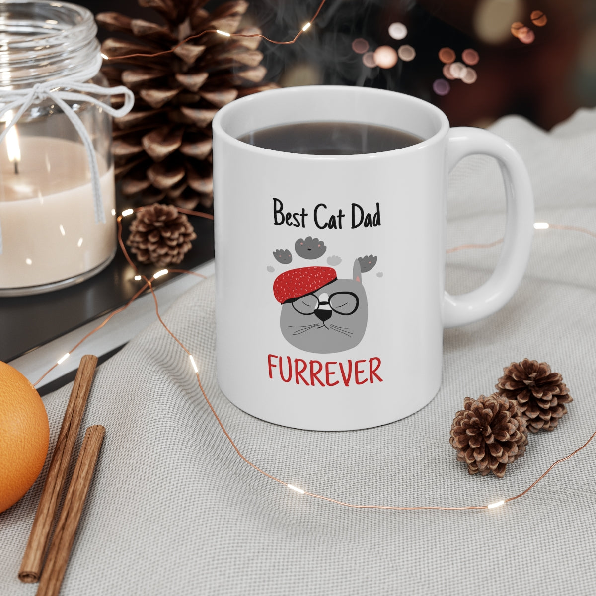 Best Cat Dad Furrever Mug