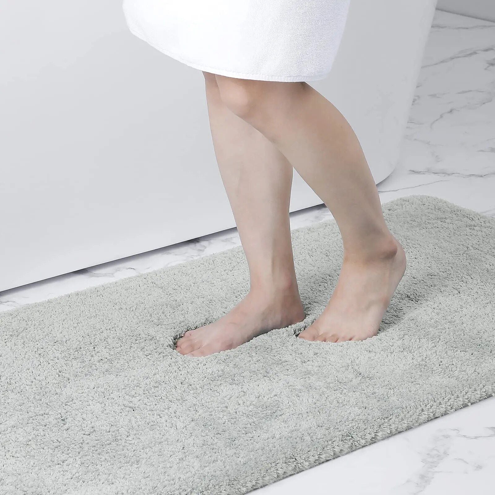 Luxurious Quick-Dry Absorbent Plush Bath Rug - Anti-Slip, Soft, and Durable for Home Decor