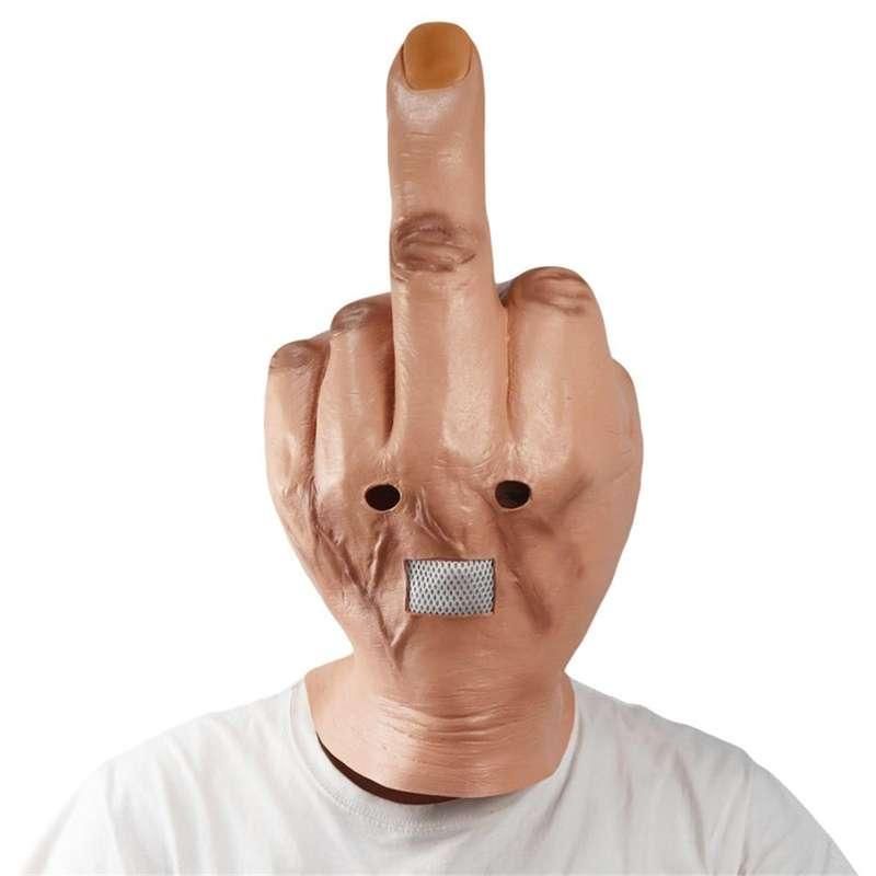 Middle Finger Latex Mask