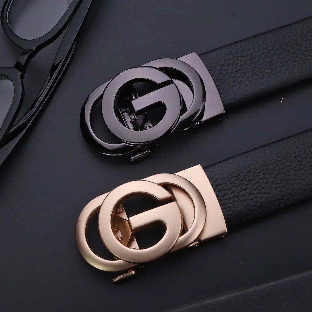 Premium Leather Automatic Buckle Business Belt