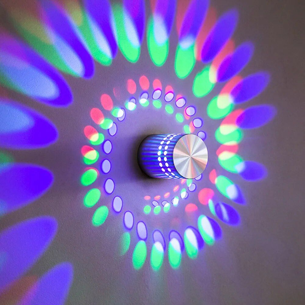 Colorful Spiral LED Wall Lamp