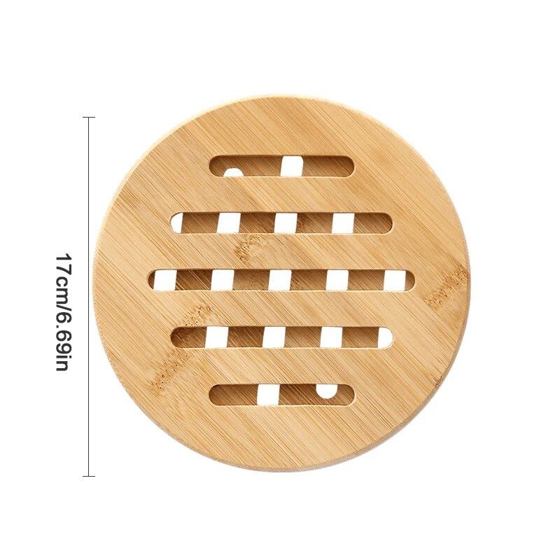 Elegant Bamboo Trivet Mat Set - Heat Resistant & Eco-Friendly Kitchen Pads