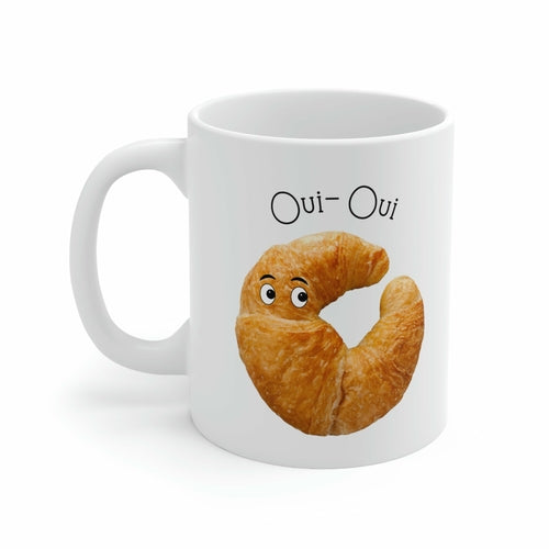 Oui Oui French Croissant Novelty Mug