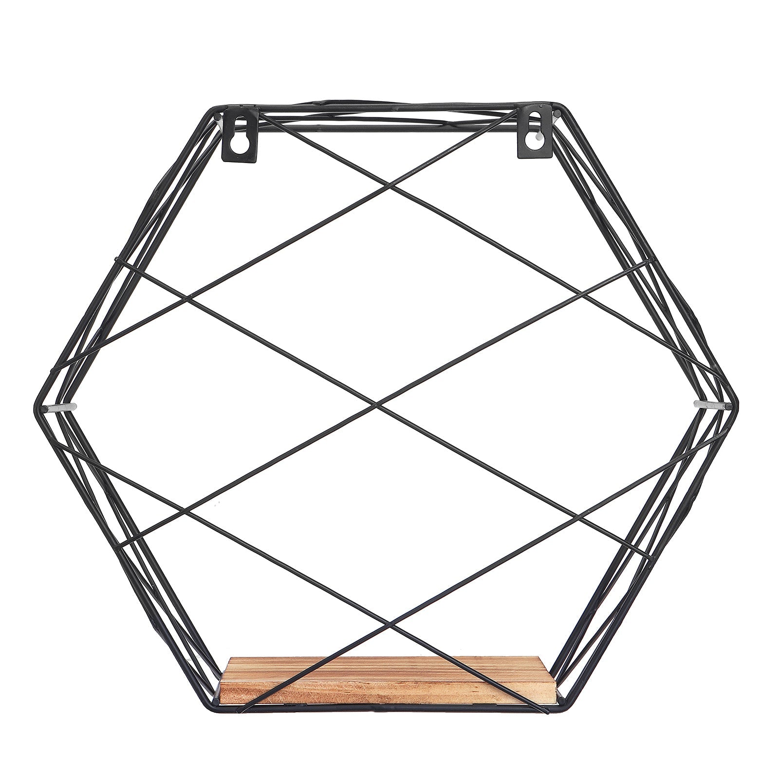 Hexagon Wall Mounted Shelf Nordic Storage Rack Bookshelf Decorations