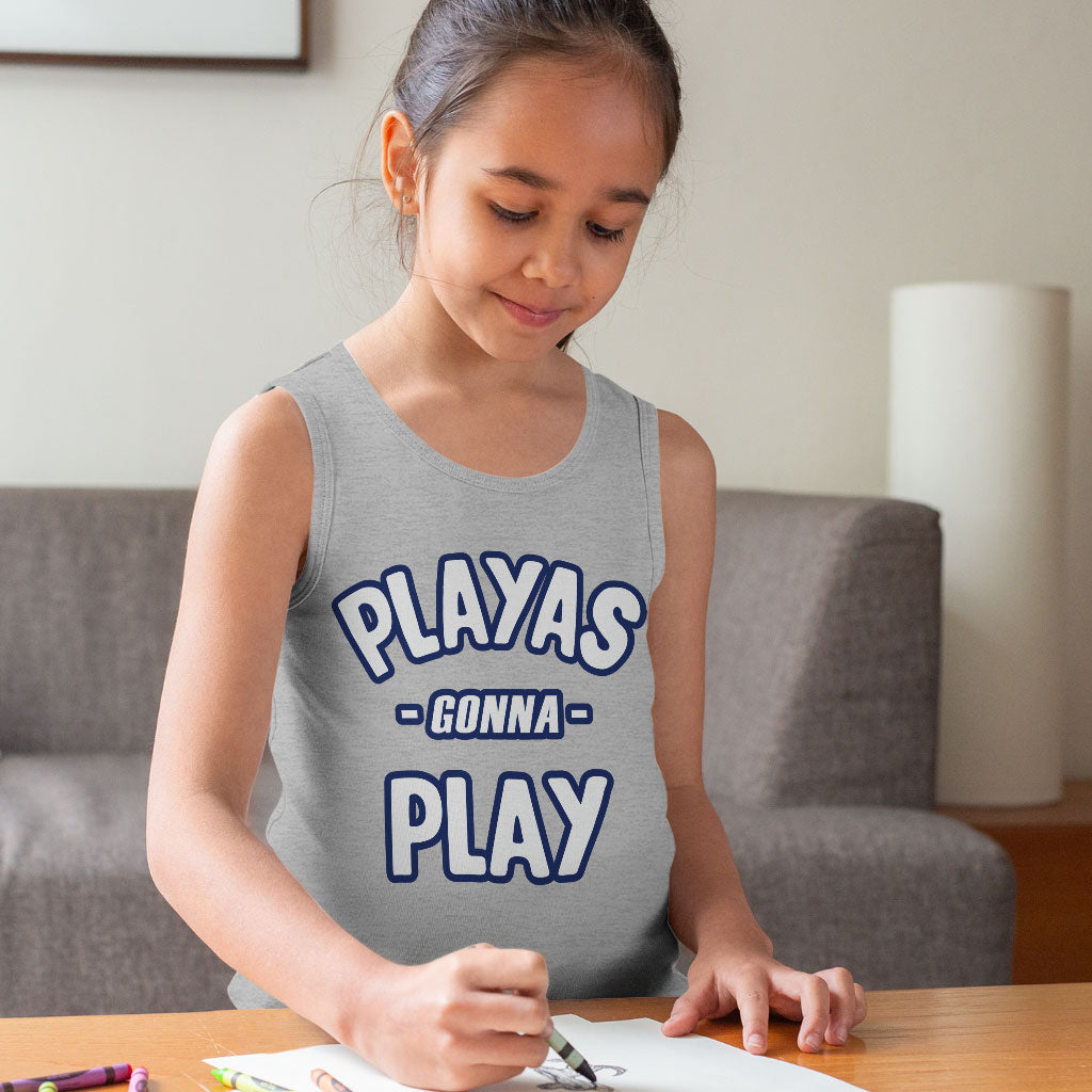 Playas Gonna Play Kids' Jersey Tank - Funny Sleeveless T-Shirt - Themed Kids' Tank Top