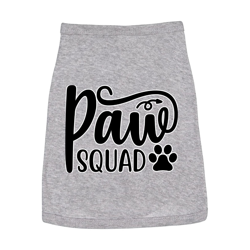 Paw Squad Dog Sleeveless Shirt - Graphic Dog Shirt - Unique Dog Clothing