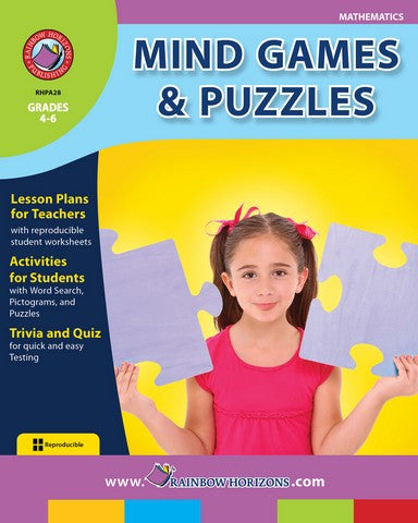 Rainbow Horizons A28 Mind Games & Puzzles - Grade 4 to 6 | Rose Chloe