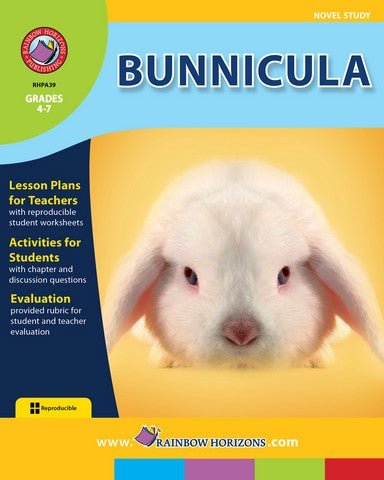 Rainbow Horizons A39 Bunnicula - Novel Study - Grade 4 to 7 | Rose Chloe