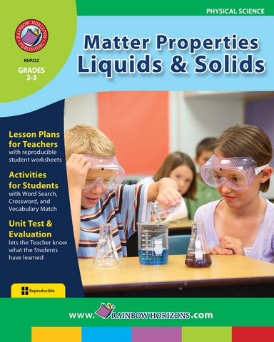 Rainbow Horizons JSLA22 Matter Properties Liquids & Solids - Grade 2 t | Rose Chloe