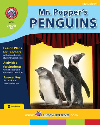 Rainbow Horizons JSLA37 Mr. Poppers Penguins - Novel Study - Grade 5 t | Rose Chloe