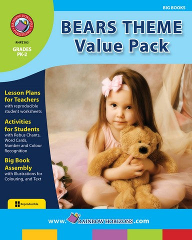 Rainbow Horizons Z103 Bears Theme Value Pack - Grade PK to 2 | Rose Chloe