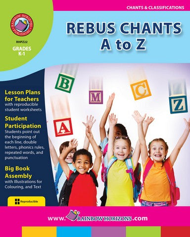 Rainbow Horizons Z22 Rebus Chants A to Z - Grade K to 1 | Rose Chloe