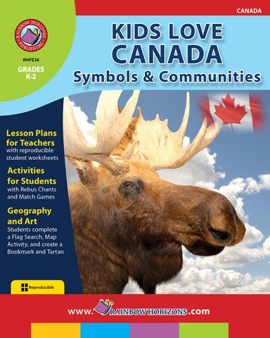 Rainbow Horizons Z36 Kids Love Canada Symbols & Communities - Grade K | Rose Chloe