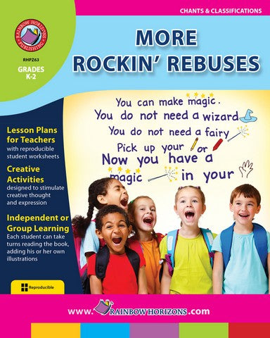 Rainbow Horizons Z63 More Rockin Rebuses - Grade K to 2 | Rose Chloe