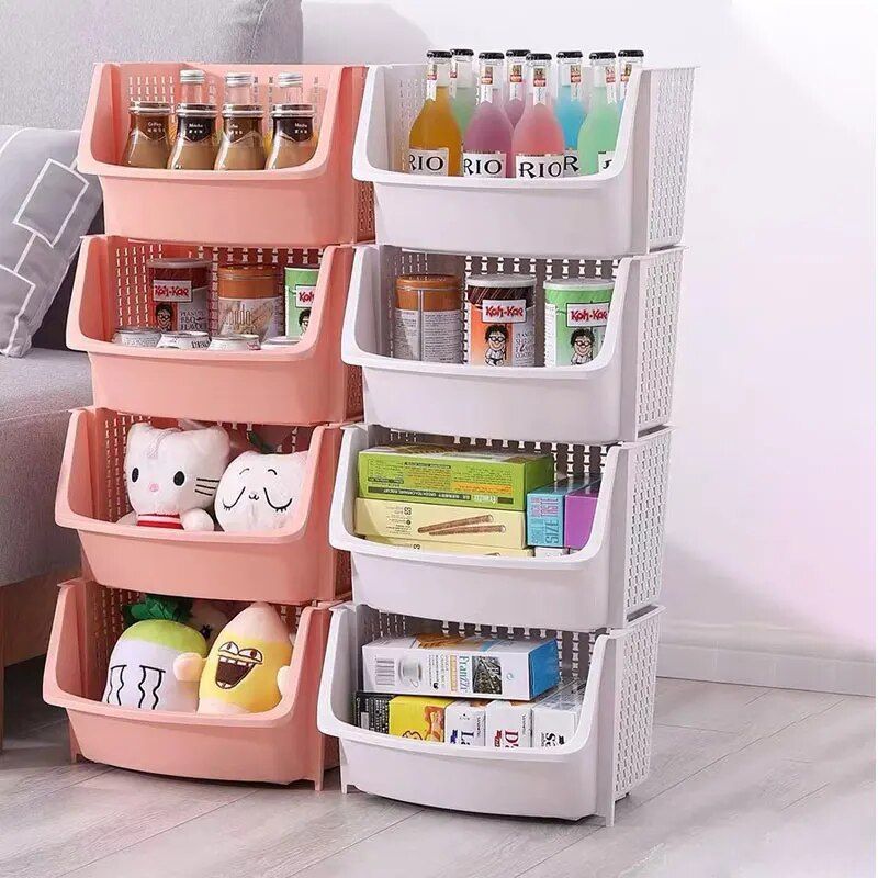 Multi-Layer Kitchen Storage Rack - Space-Saving Vegetable and Household Organizer