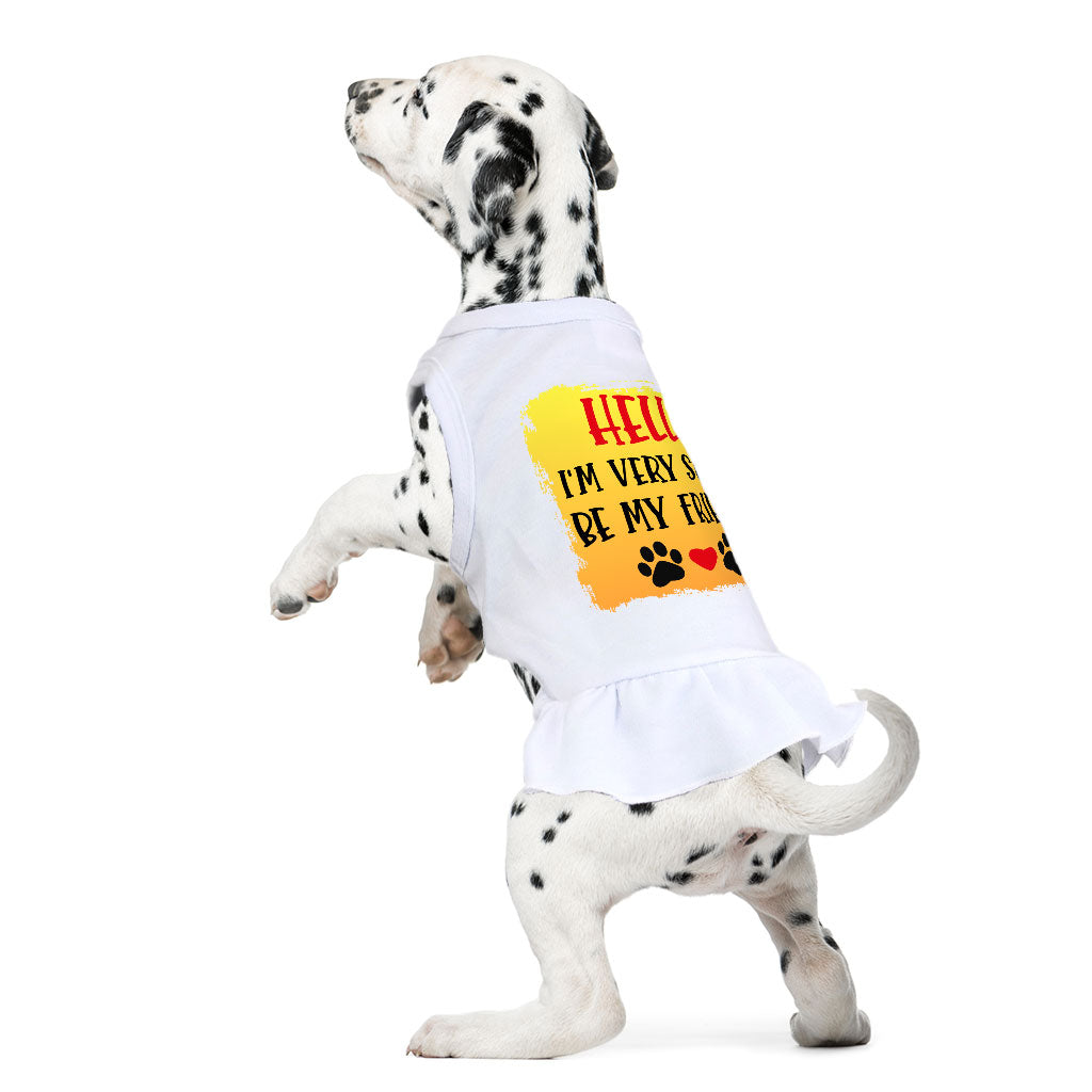 Friend Dog Sundress - Colorful Dog Dress Shirt - Printed Dog Clothing