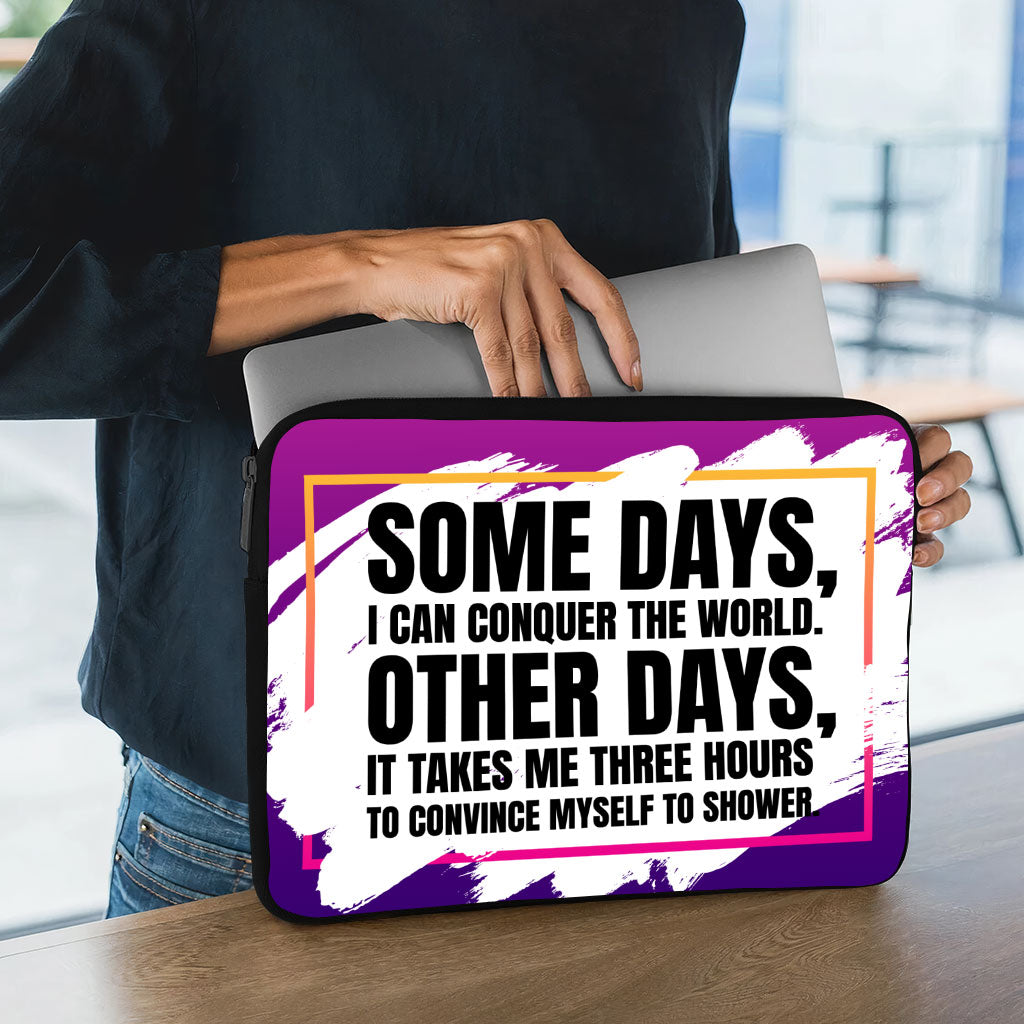 Funny Quote Dell 16" Two-Sided Sleeve - Best Design Laptop Sleeve - Graphic Laptop Sleeve with Zipper