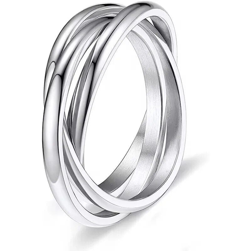 Stainless Steel Tricyclic Anti-Anxiety Couple's Ring