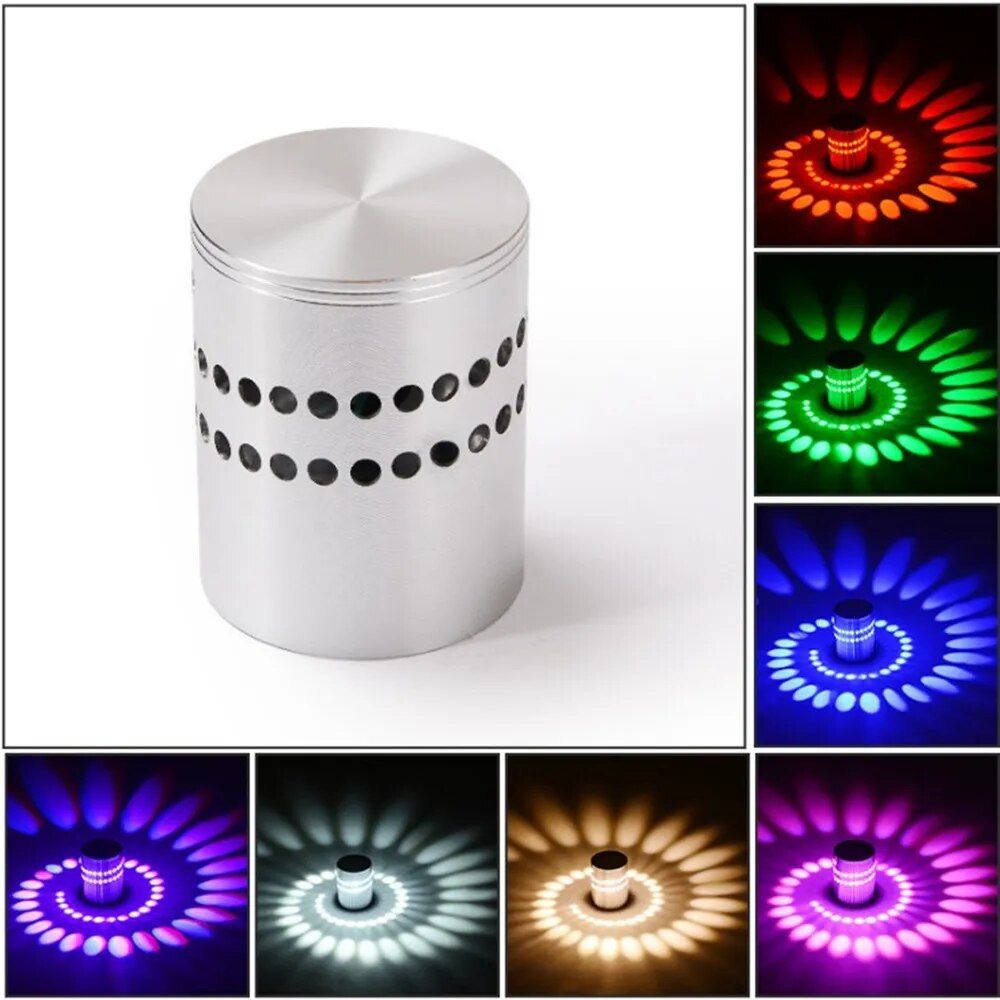 Colorful Spiral LED Wall Lamp