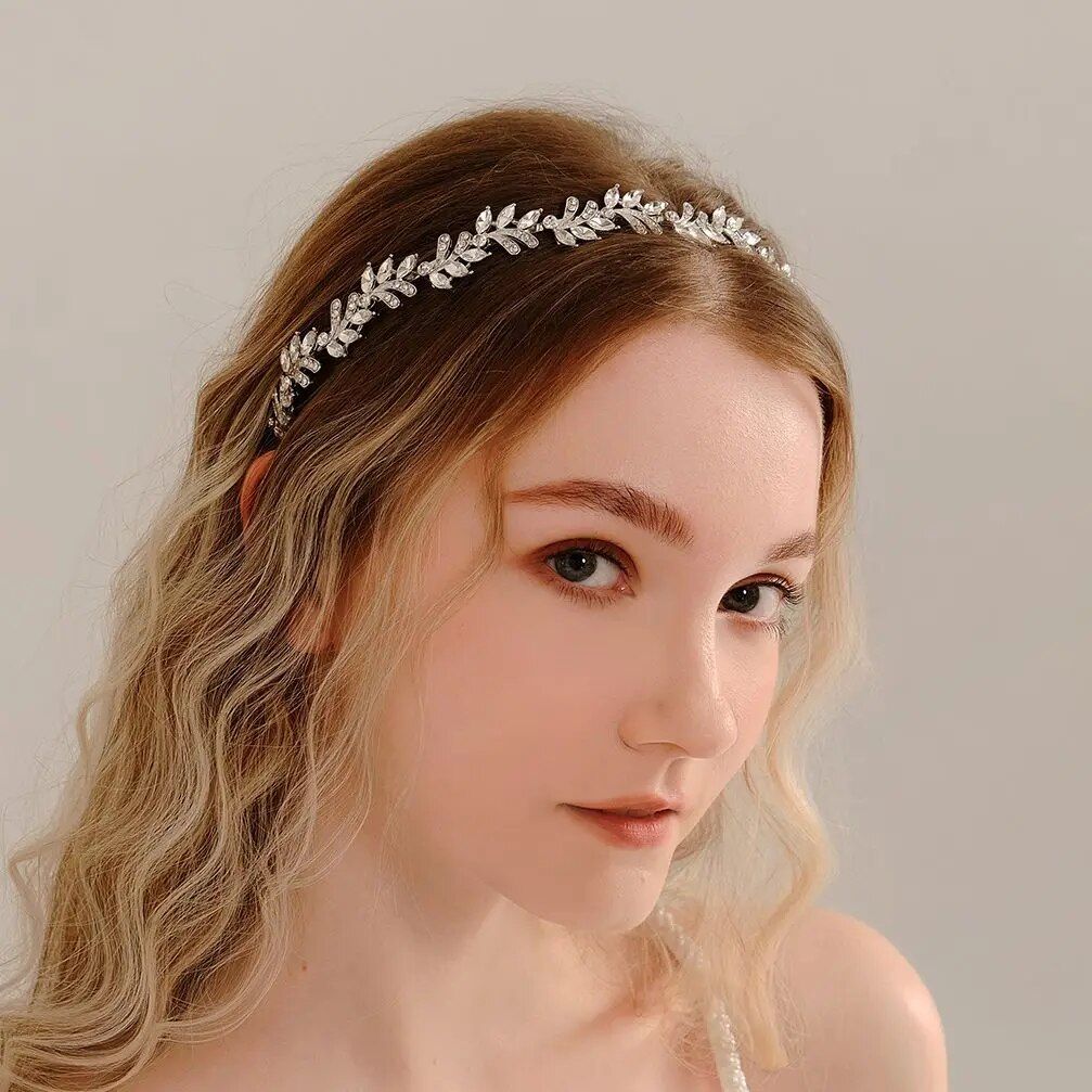 Elegant Silver & Gold Rhinestone Crystal Tiara