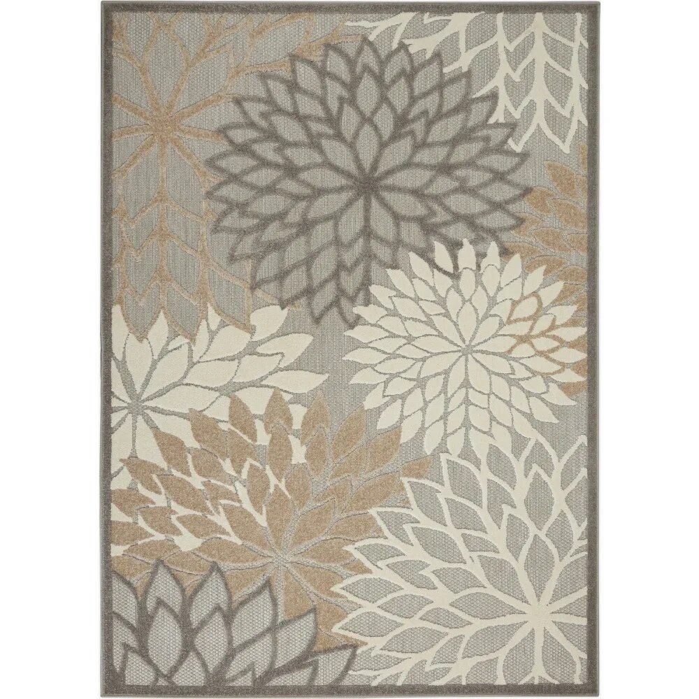 Aloha Indoor/Outdoor Natural 5'3" X 7'5" Area Rug