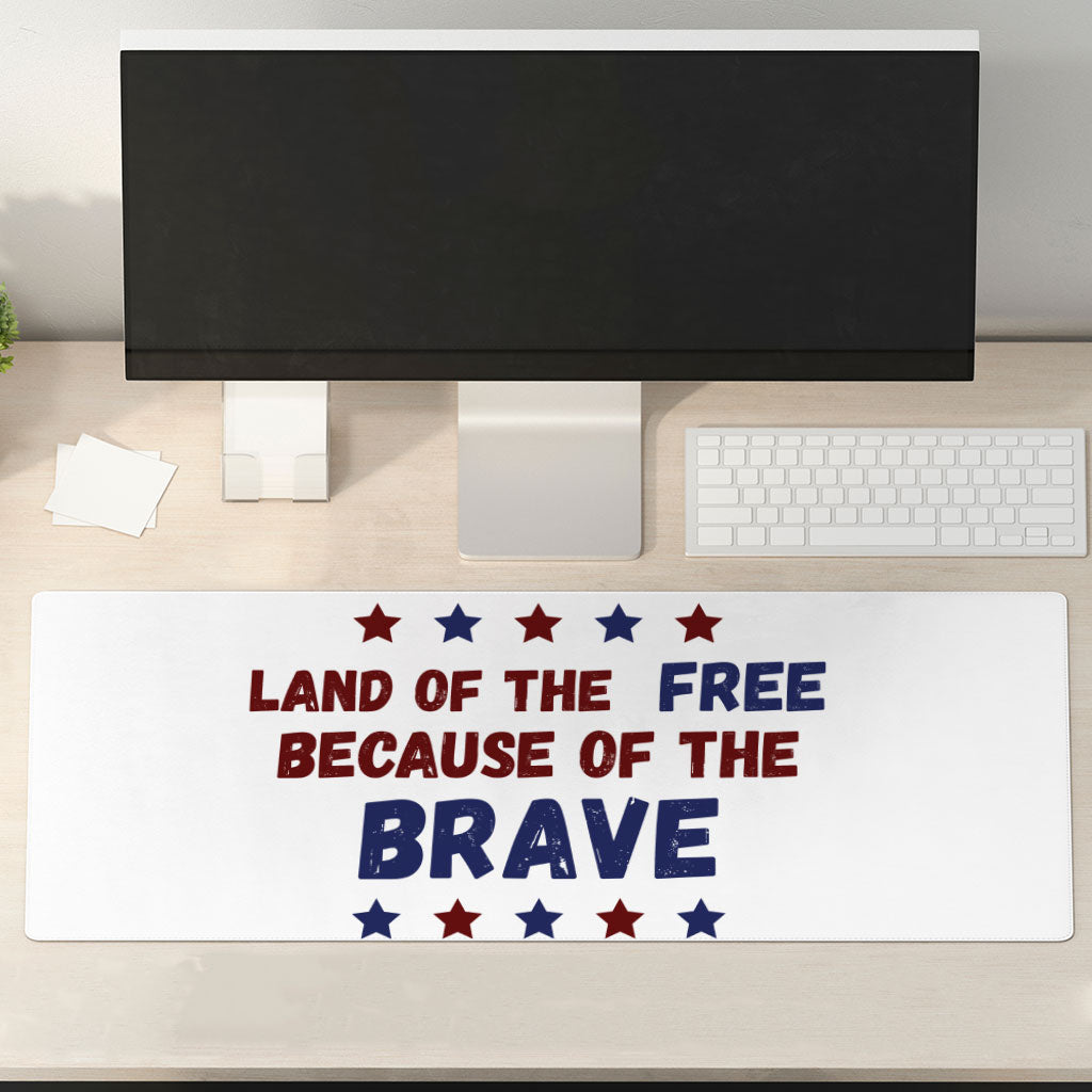 Land Of the Free Desk Mat - Patriotic Desk Pad - Best Print Laptop Desk Mat